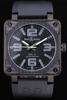 Bell Top Replica 7745 Black Strap and Ross BR01-92 41