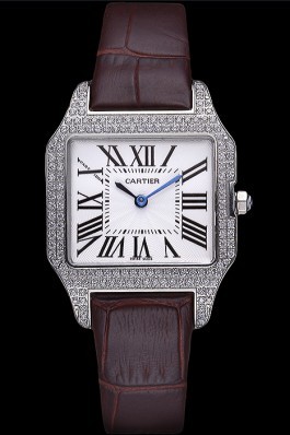 Cartier Santos 100 Diamond Silver Bezel 621908