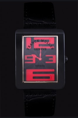Franck Muller Infinity Red Dial Numbers Black Croco Bracelet 80273