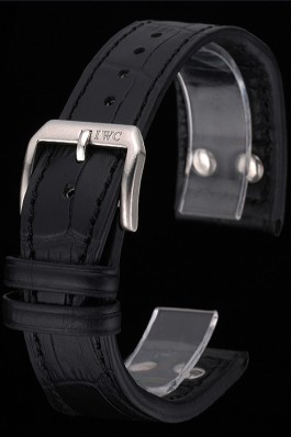 IWC Black Leather Bracelet 622606