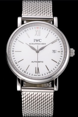 Swiss IWC Portofino Stainless Steel Case White Dial Steel Bracelet 622670