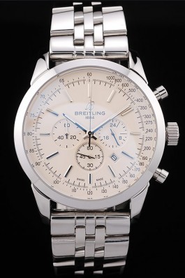 Breitling Top Replica 7925 Silver Stainless Steel Strap Transocean White Dial Stainless Steel Strap