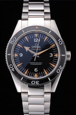 Swiss Omega Seamaster Black Dial Stainless Steel Case And Bracelet 622843