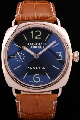 Brown Top Replica 8593 Brown Leather Strap Panerai Radiomir Luxury Watch