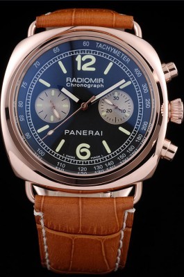 Panerai Top Replica 8614 Brown Leather Strap Luxury Watch 84
