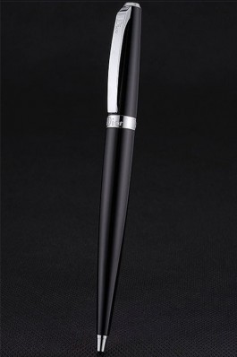 Christian Dior Silver Rimmed Black Ballpoint Pen 622736
