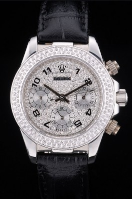 Rolex Daytona Top Replica 9173 Lady Stainless Steel Case Crystal Studded Bezel Crystal Studded Dial