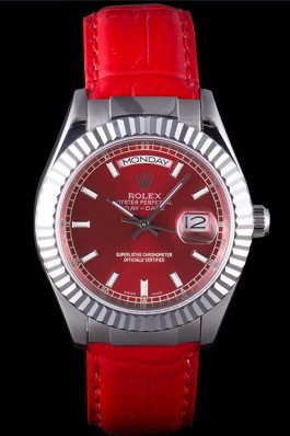 Rolex Day-Date Oyster Collection Red Leather Band 621489