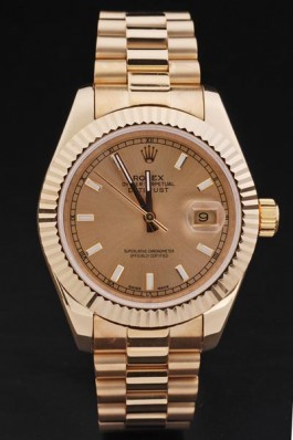 Rolex Top Replica 8696 Gold Stainless Steel Strap Gold Luxury Watch 210
