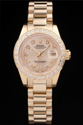 Gold Top Replica 8708 Gold Stainless Steel Strap Datejust Luxury Watch
