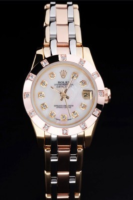 Rolex Top Replica 8733 Stainless Steel Strap Gold Datejust Luxury Watch