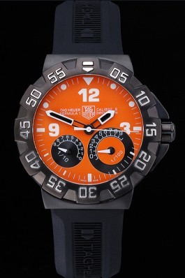 Tag Heuer Formula One Calibre S Orange Dial Rubber Bracelet 622282