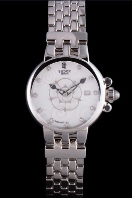 Tudor Clair de Rose White Dial Stainless Steel Band 621493