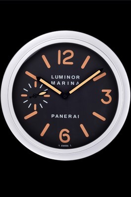 Panerai Luminor Marina Wall Clock Silver-Orange 621913