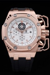 Audemars Top Replica 7725 Black Rubber Strap Survivor Asia Luxury Rose-Gold Watch