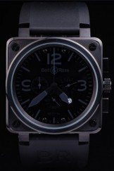 Carbon Top Replica 7797 Black Rubber Strap Luxury Black Watch