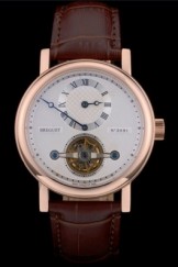Breguet Classique Luxury Replica Complications Rose Gold Case Brown Leather Strap 3986715