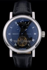 Breguet Classique Luxury Replica Complications Stainless Steel Case Black Leather Strap 3986719