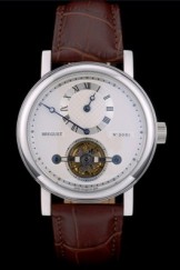 Breguet Classique Luxury Replica Complications Stainless Steel Case Brown Leather Strap 3986721