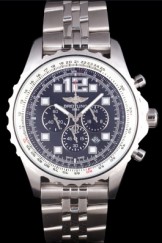 Breitling Top Replica 7901 Silver Stainless Steel Strap Navitimer Stainless Steel Strap Black Dial