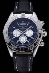 Breitling Chronomat 44 Blue Dial with White Subdials Blue Leather Bracelet 622511