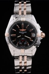 Steel Top Replica 7843 Strap Black Breitling Certifie Luxury Watch
