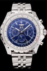 Breitling Bentley 6.75 Speed Blue Dial Stainless Steel Case And Bracelet 622214