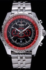 Breilting Bentley Supersports Black And Red Dial Stainless Steel Bracelet 622521