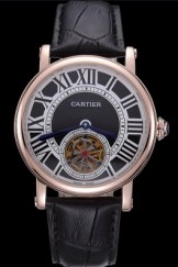 Cartier Rotonde Flying Tourbillon Black Dial 621957