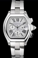 Roadster Top Replica 8671 Stainless Steel Strap Chronograph Automatic White Face Watch