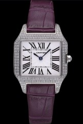 Cartier Santos 100 Diamond Silver Bezel 621911