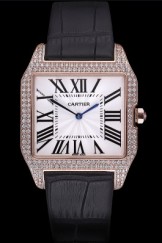 Cartier Santos 100 Diamond Rose Gold Bezel 621925