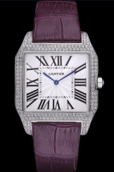 Cartier Santos 100 Diamond Silver Bezel 621927