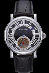 Cartier Rotonde Flying Tourbillon Black Dial 621955