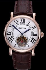 Cartier Rotonde Flying Tourbillon White Dial 621958