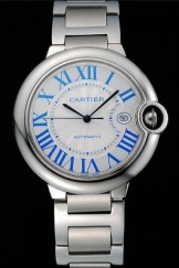 Swiss Cartier Ballon Bleu 42mm Silver Dial Blue Markings Stainless Steel Case And Bracelet 622879