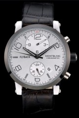 MontBlanc Top Replica 9087 Leather Strap Watch 122