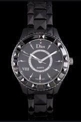 Dior VIII Ceramic Black Bezel Black Bracelet cd10 621363