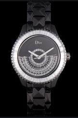 Dior VIII Baguette Cut White Diamonds with Diamond Encrusted Dial cd13 621366