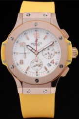 Hublot Top Replica 8222 Yellow Rubber Strap Bang Yellow Strap Luxury Watch 1