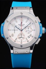Hublot Top Replica 8166 Blue Rubber Strap Bang Blue Luxury Watch 6