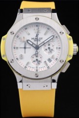Hublot Top Replica 8223 Yellow Rubber Strap Bang Luxury Yellow Strap Watch 8
