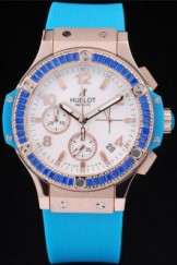 Hublot Top Replica 8214 Blue Rubber Strap Tutti Frutti Big Bang Luxury Watch 13