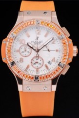 Hublot Top Replica 8216 Orange Rubber Strap Tutti Frutti Luxury Watch 21