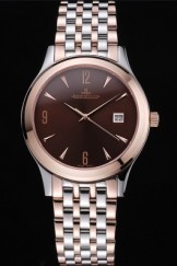 Jaeger LeCoultre Master Brown Dial Rose Gold Bezel Two Tone Band 622091