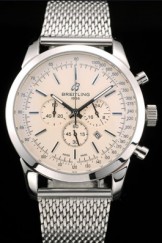 Breitling Transocean Top Replica 8952 Stainless Steel Case Light Yellow Dial
