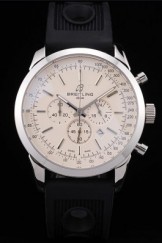 Breitling Top Replica 7920 Black Rubber Strap Transocean Beige Dial Black Rubber Strap Polished Stainless Steel Bezel