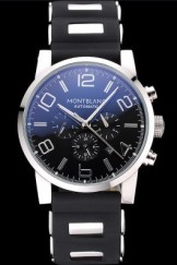 Men's Top Replica 8298 Black Rubber Strap Mont Blanc Luxury Watch
