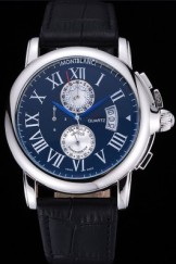 MontBlanc Top Replica 9101 Leather Strap Watch 136