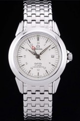 Omega Top Replica 8431 Silver Stainless Steel Strap Luxury watch with polished stainless steel bezel